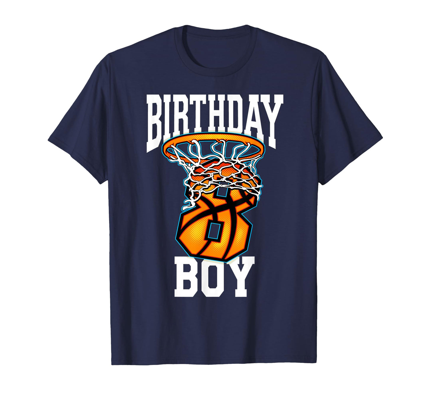 8th Birthday Basketball 8 Years Old Kids Gift T-Shirt