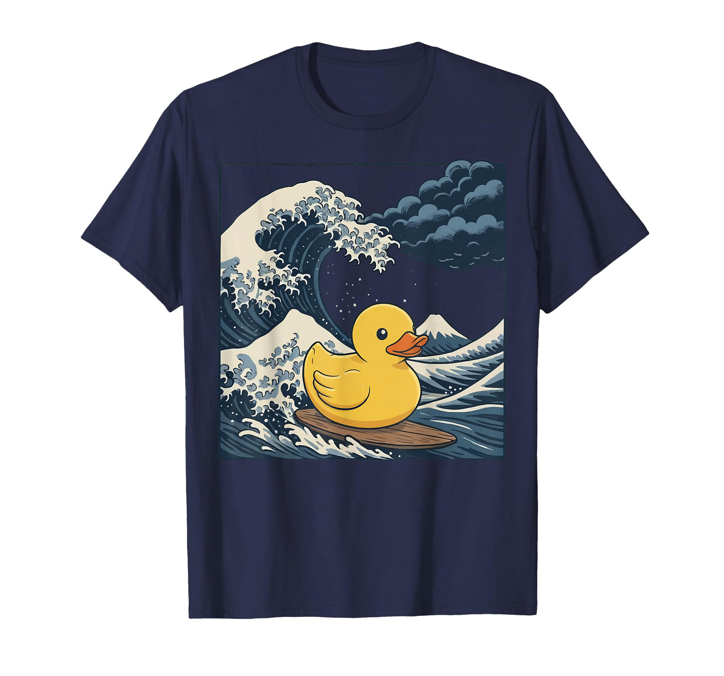 Rubber Duck Surfing Japanese Great Wave T-Shirt