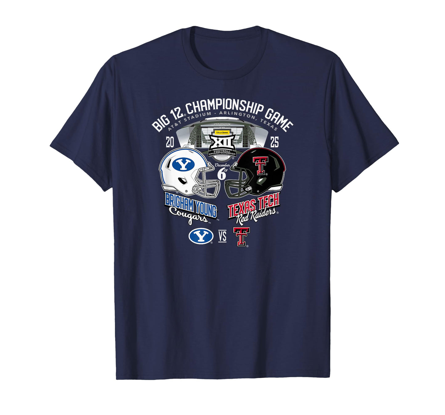 BYU vs Texas Tech Big 12 Championship 2025 Football T-Shirt