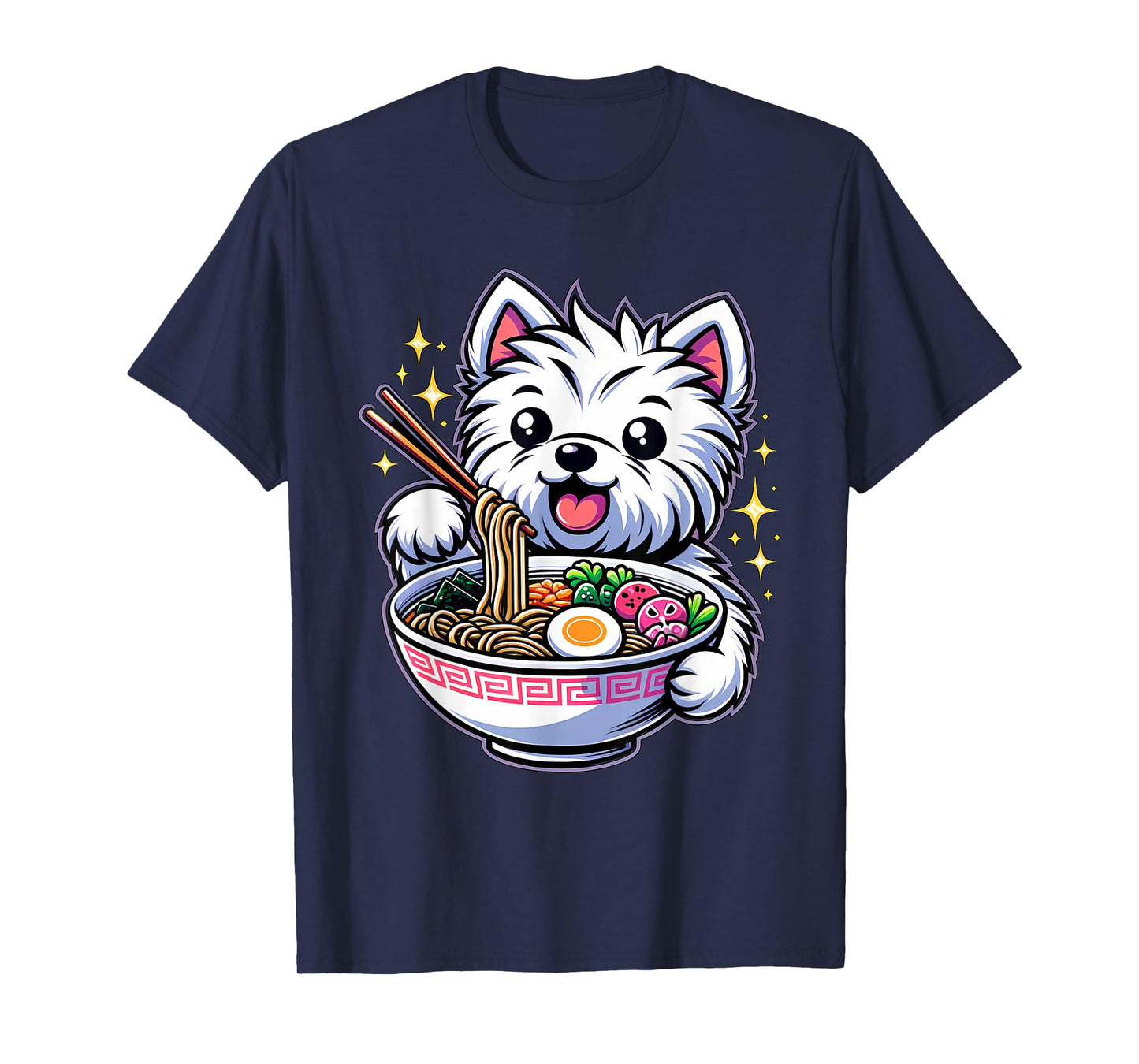 Kawaii Anime West Highland Terrier Dog Ramen T-Shirt