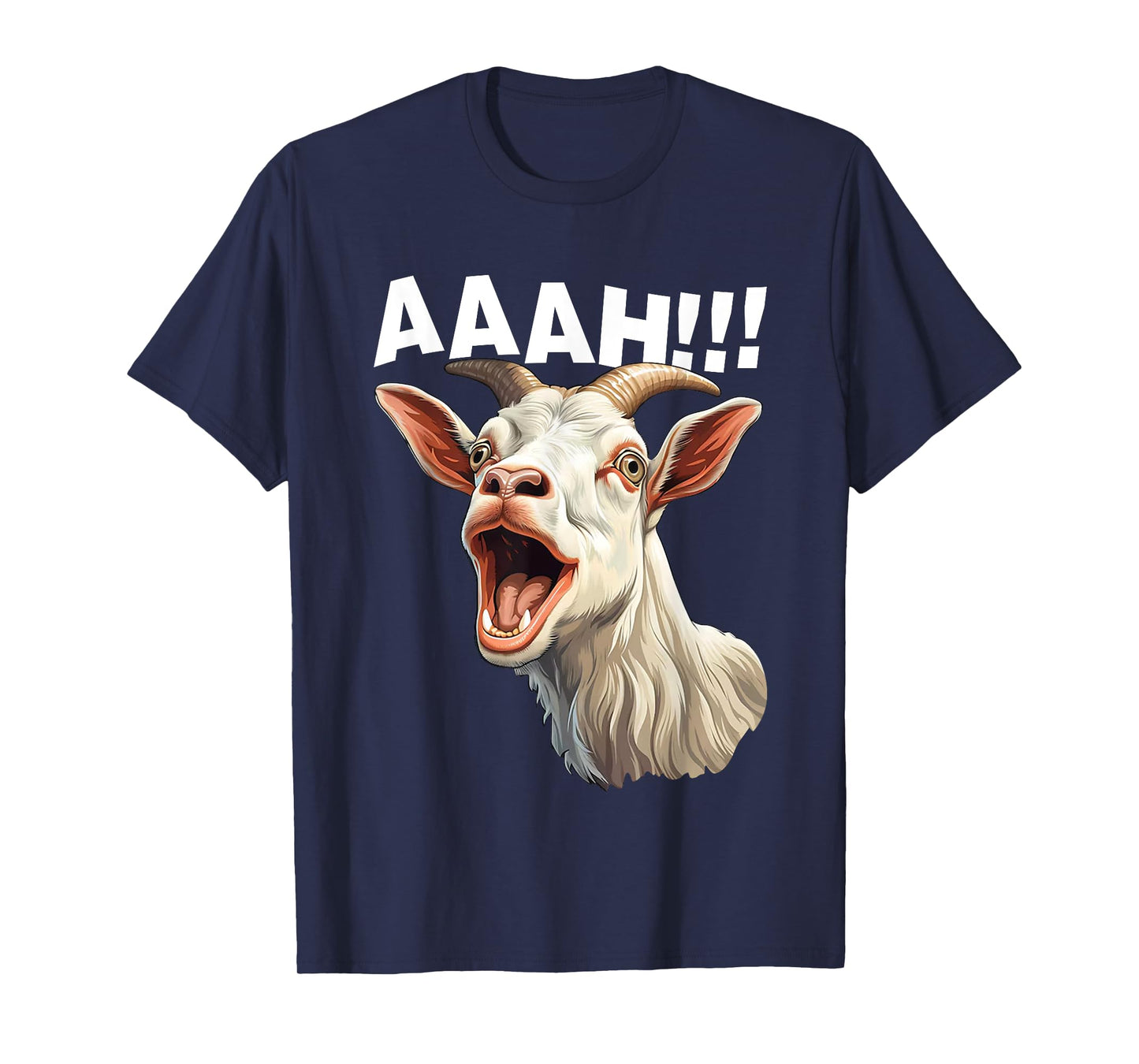 Halloween Screaming Goat AAAH!!! - Funny Crazy Goat T-Shirt