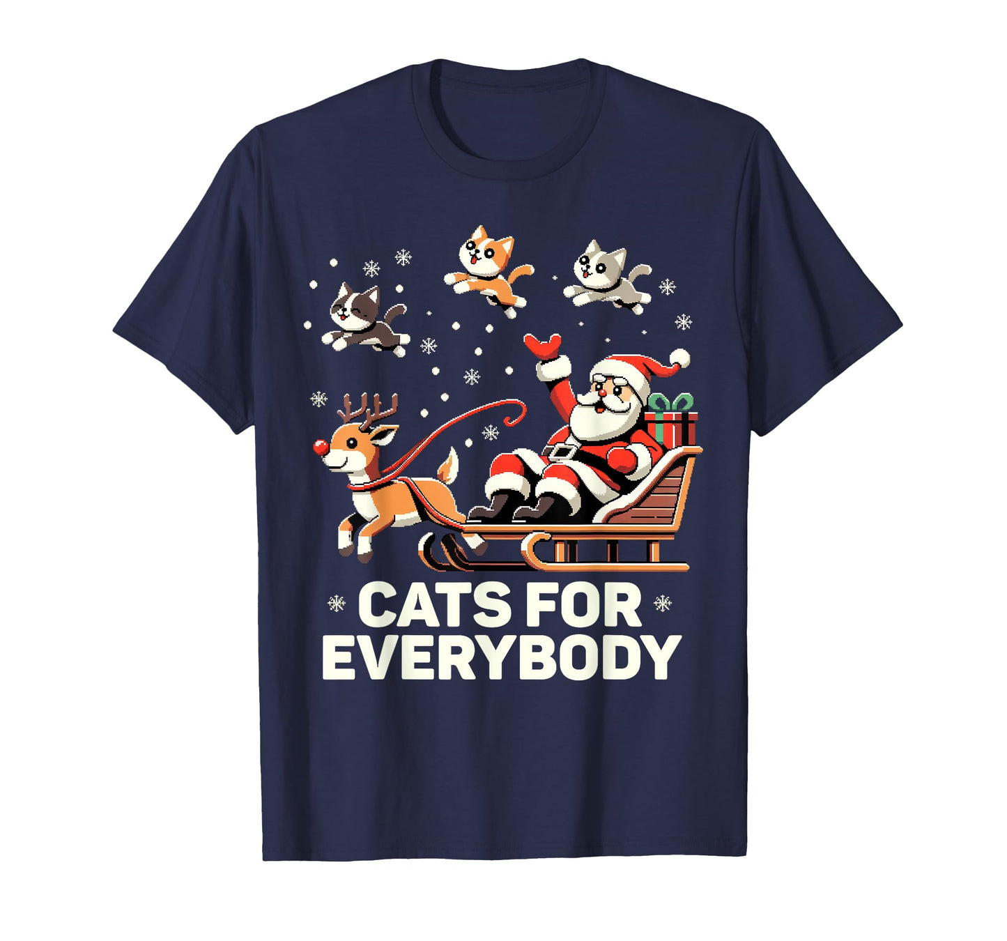 Cats For Everybody - Funny Christmas Cat Xmas Women Santa T-Shirt