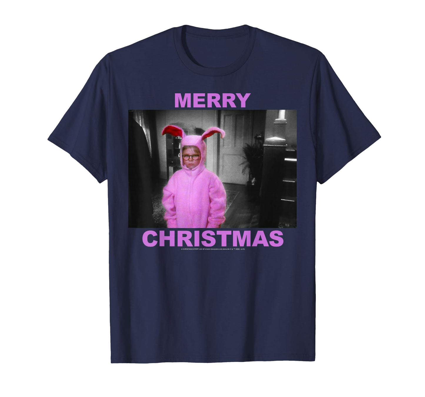 A Christmas Story Ralphie Pink Bunny Suit Merry Christmas T-Shirt