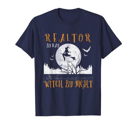 Realtor By Day Witch By Night Women Halloween T-Shirt