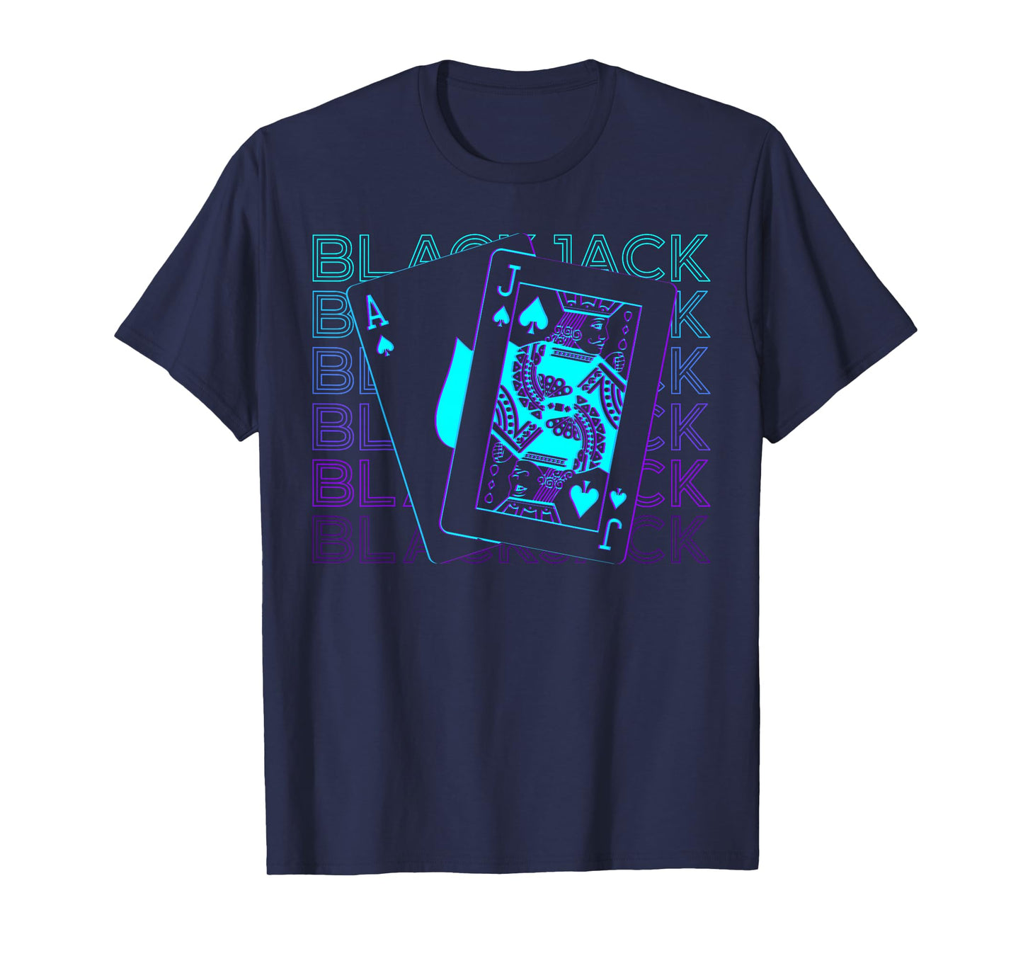 Blackjack Jack Of Spade Ace Spades Retro T-Shirt