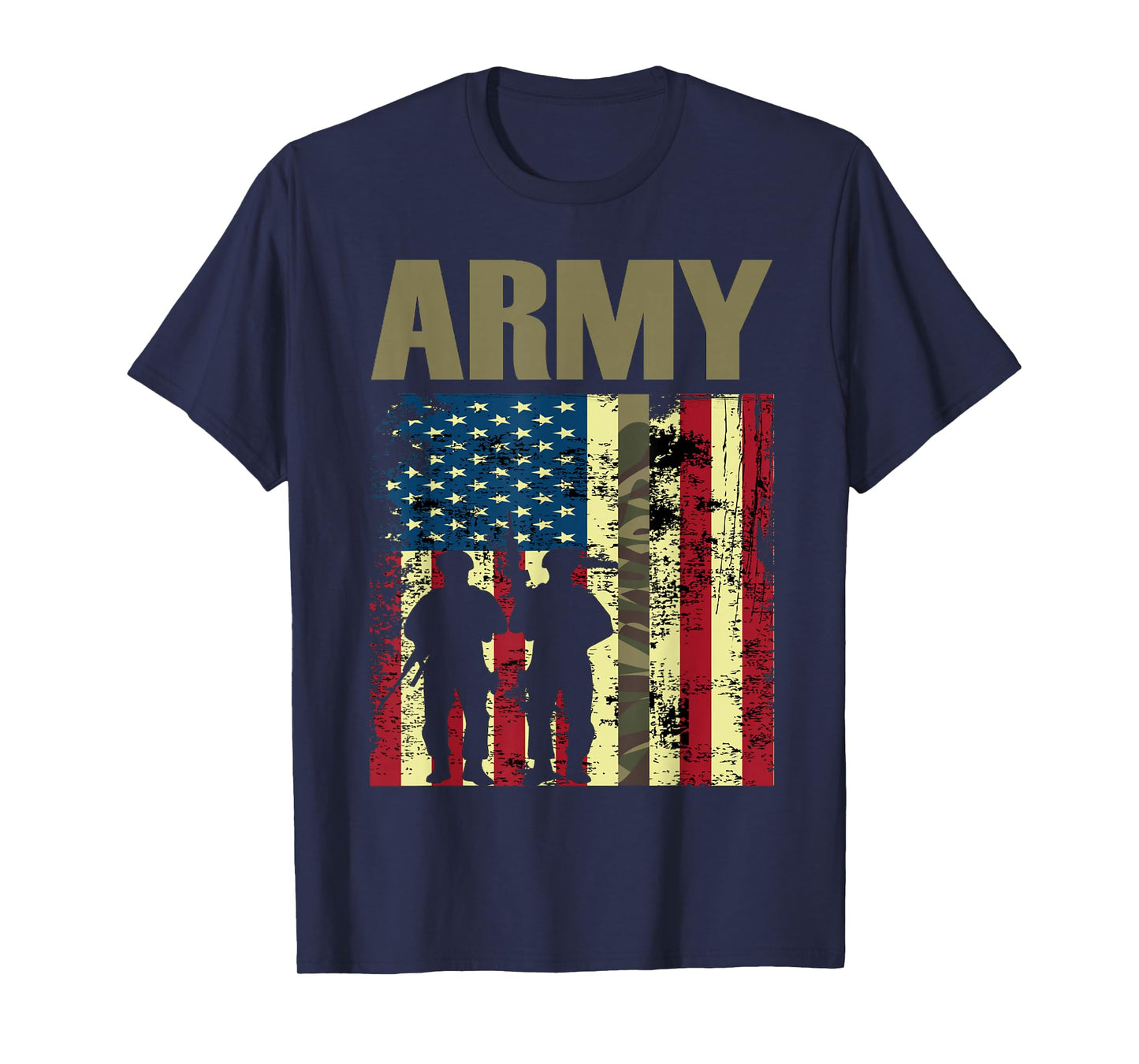 American Flag Camo Us Army 4th of July USA Military Merica T-Shirt