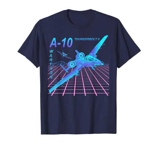 Dinosaurus Rekx A-10 Thunderbolt II Warthog Jet T-Shirt, Small, Black