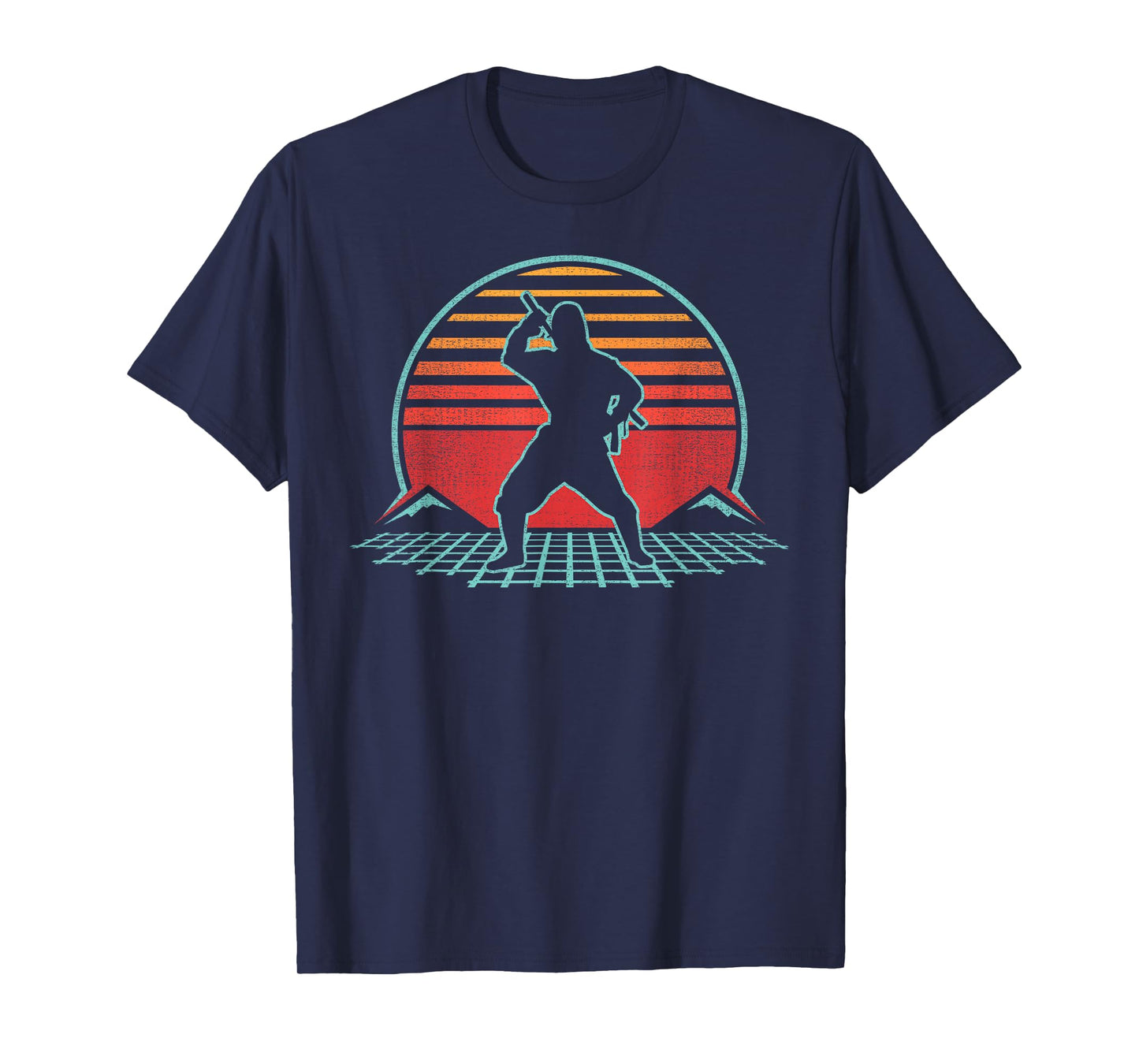 Ninja Shinobi Ninjutsu Warrior Retro Vintage 80s Style Gift T-Shirt