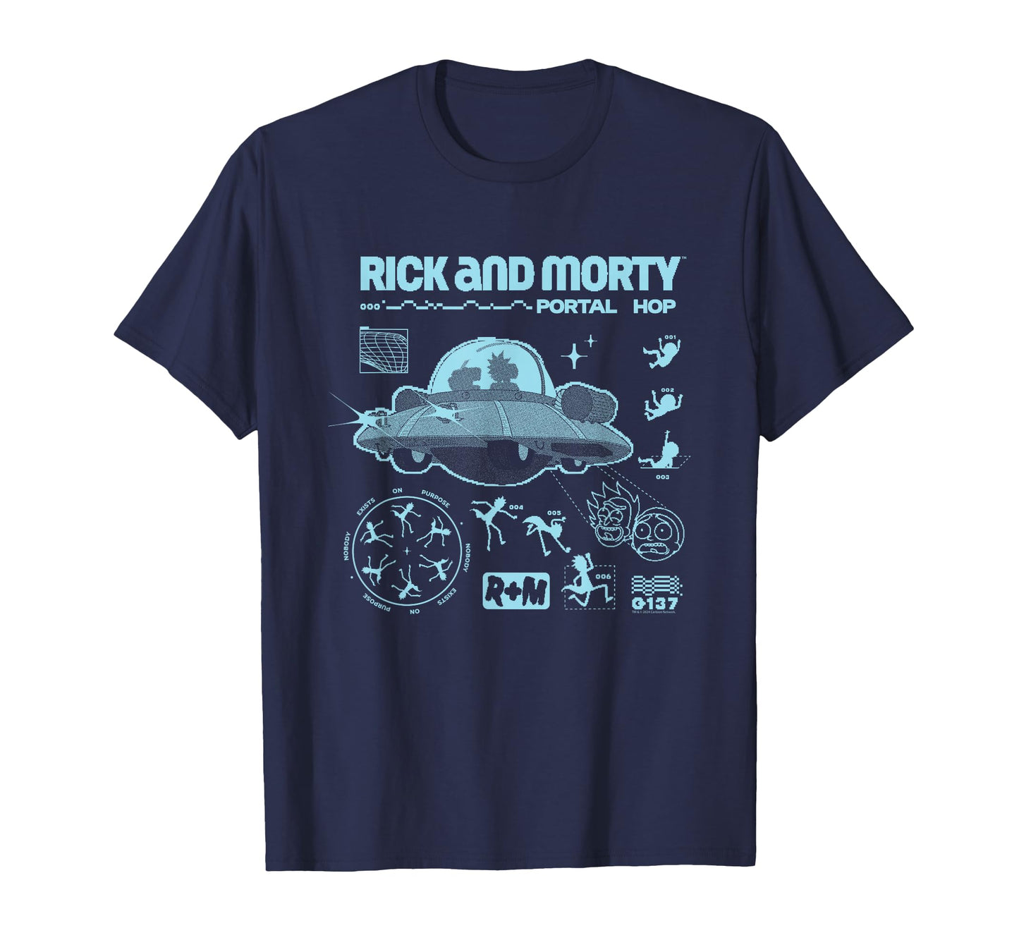 Rick and Morty Space Ship Alien Portal Hop T-Shirt