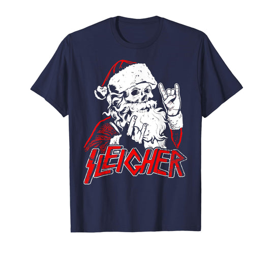 Hail Santa Claus Christmas Merry Krampus Xmas Skull Sleigher T-Shirt