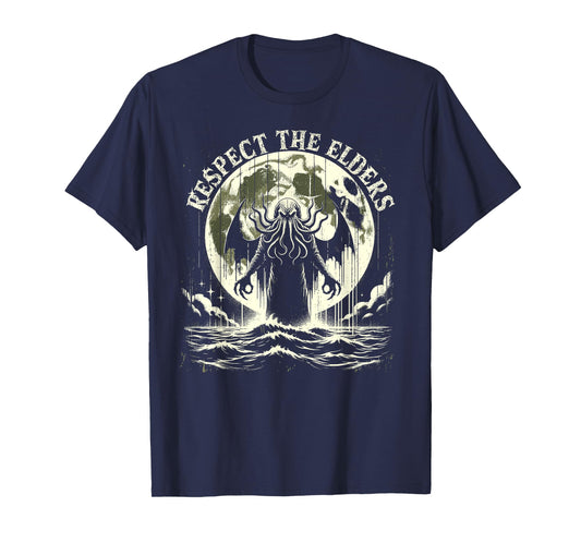 Cthulhu Respect The Elders, Vintage Cosmic Horror T-Shirt