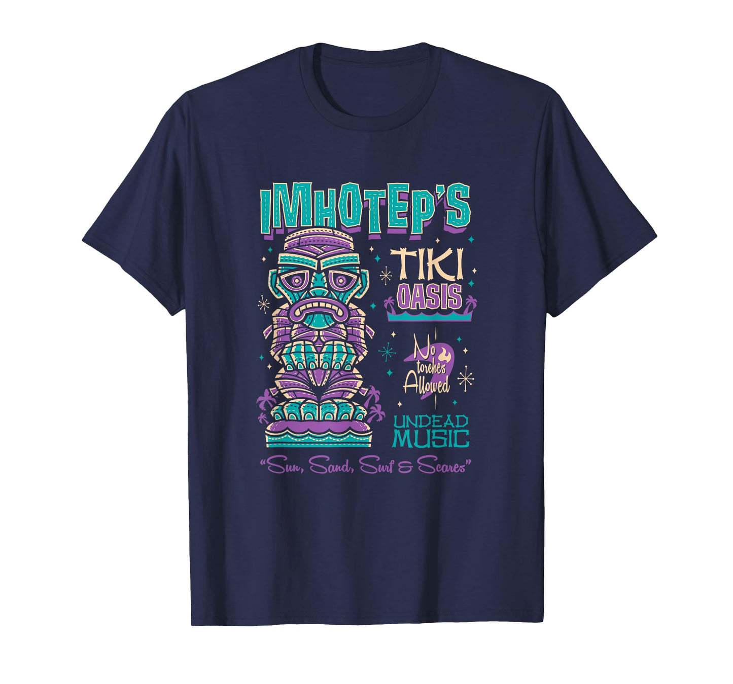 The Mummy Creepy Cute Tiki Lounge - Vacation Surf Monster T-Shirt