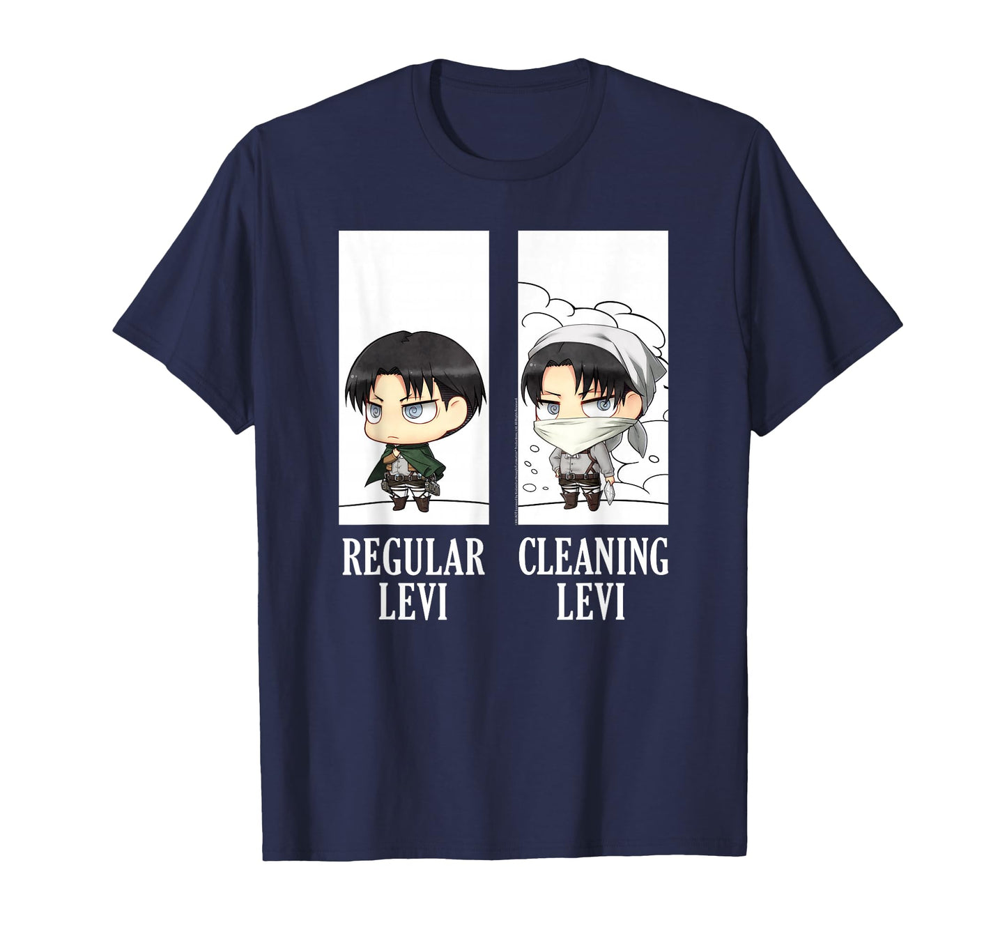 Attack on Titan Regular/Cleaning Levi Chibi AOT Anime T-Shirt