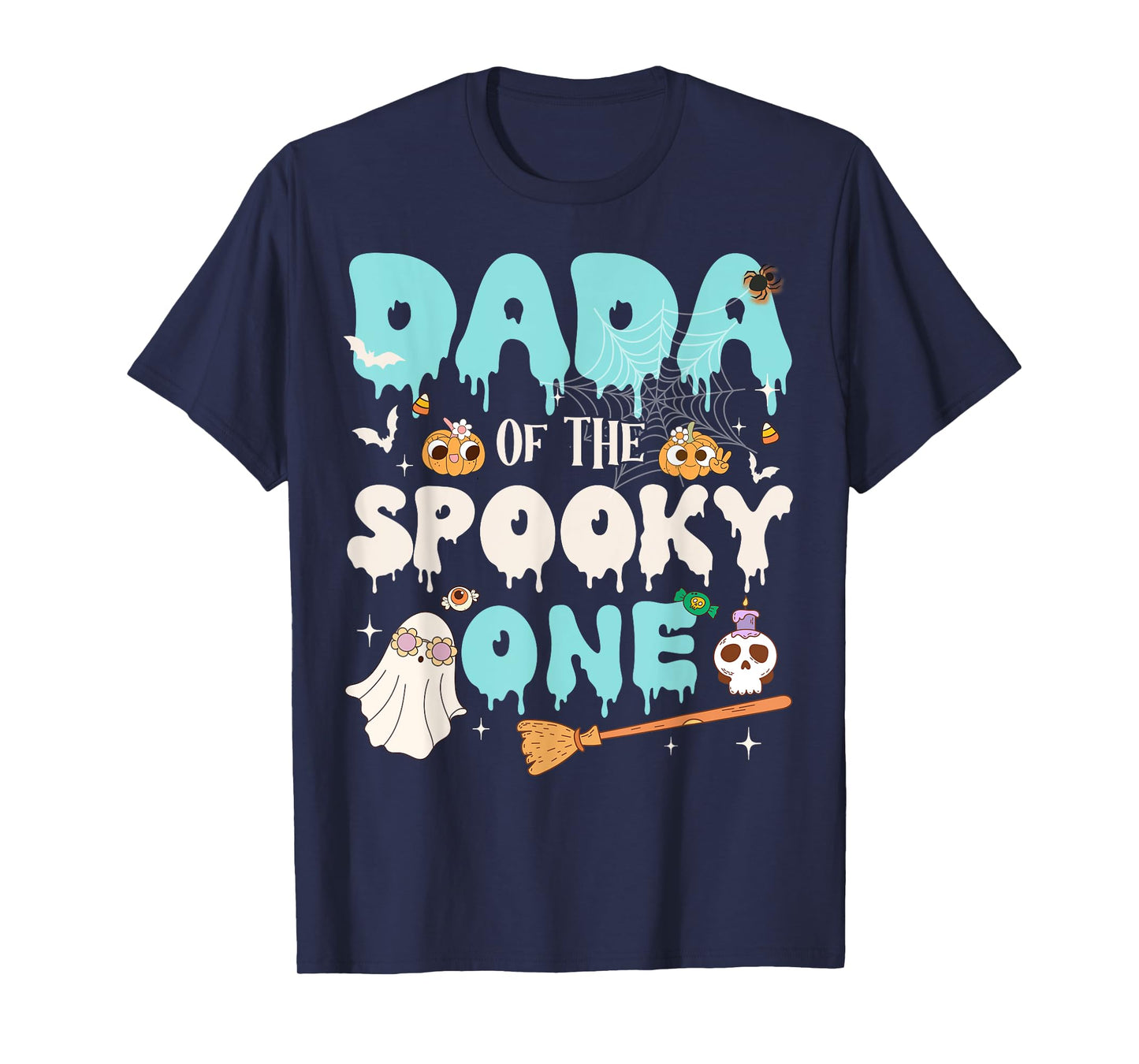 Dada of The Spooky One Boy 1st Birthday Halloween Family T-Shirt