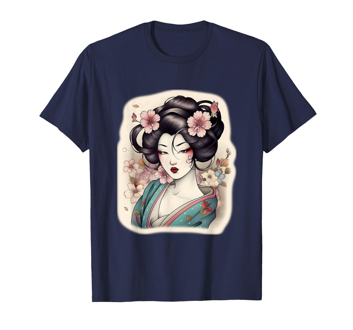 Japanese Geisha Tattoo Design Women T-Shirt