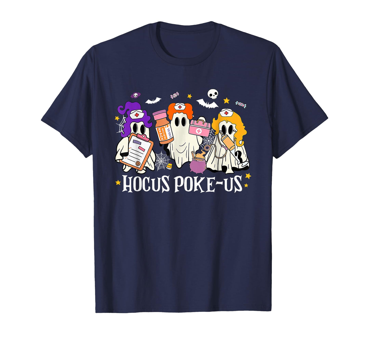 Hocus Poke-us Nurse Hocus Pocus Spooky Nurse Halloween T-Shirt