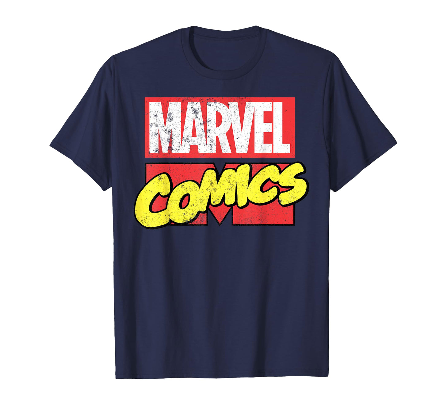 Marvel Comics Classic Distressed Red & Yellow Title Logo T-Shirt