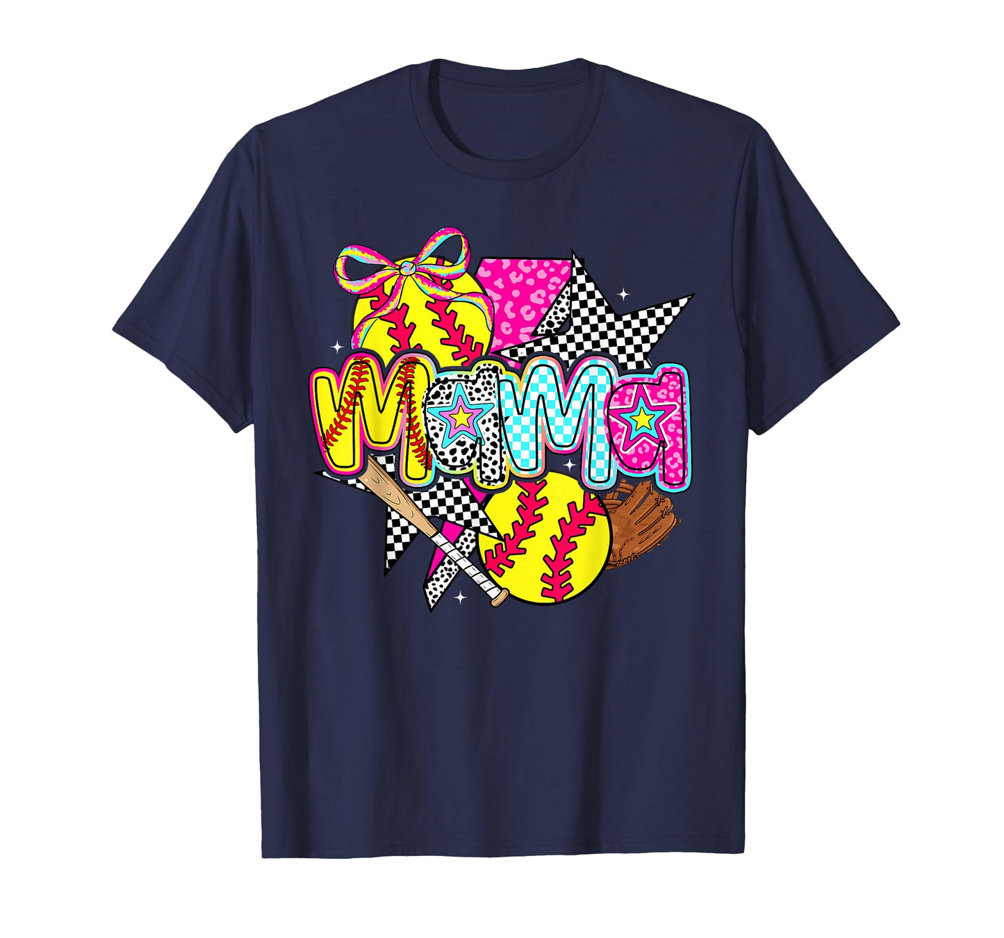 Softball Mama Mom Softball Game Day Vibes Mother's Day Women T-Shirt