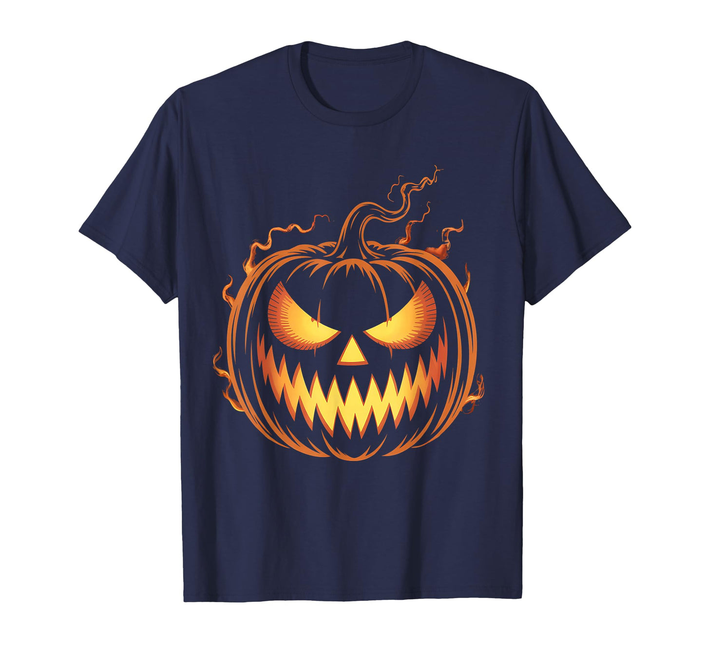 Scary Carved Pumpkin Face Jack O Lantern Halloween Costume T-Shirt