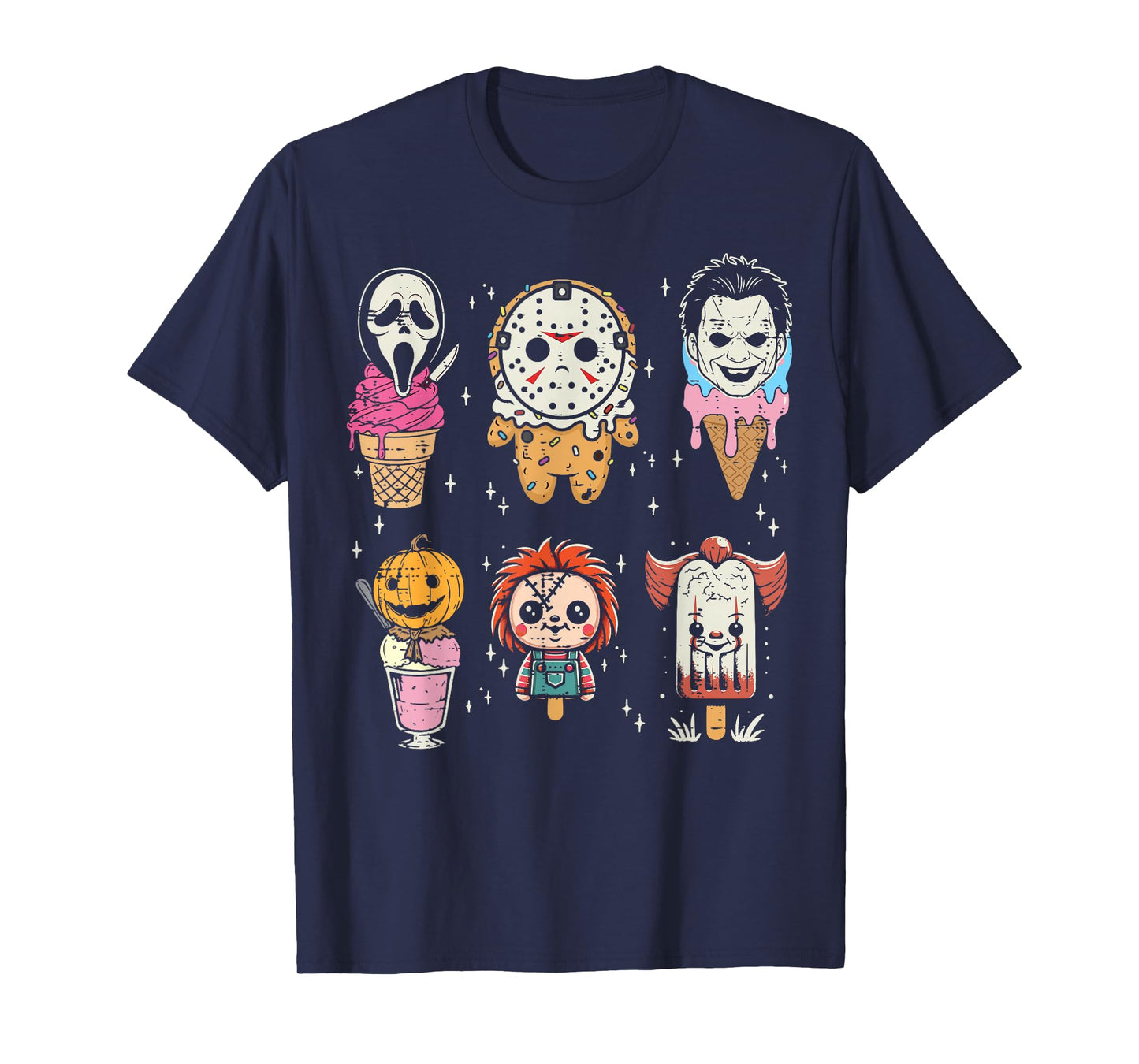 Halloween Desserts Ice Cream Cute Costume Kids Men Women T-Shirt