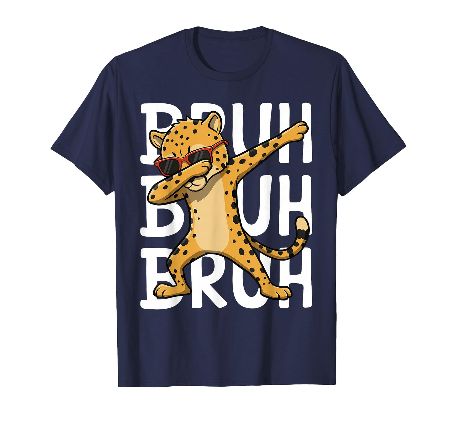 Sunglasses Cheetah Lover Dabbing Cheetah Bruh Wild Animal T-Shirt