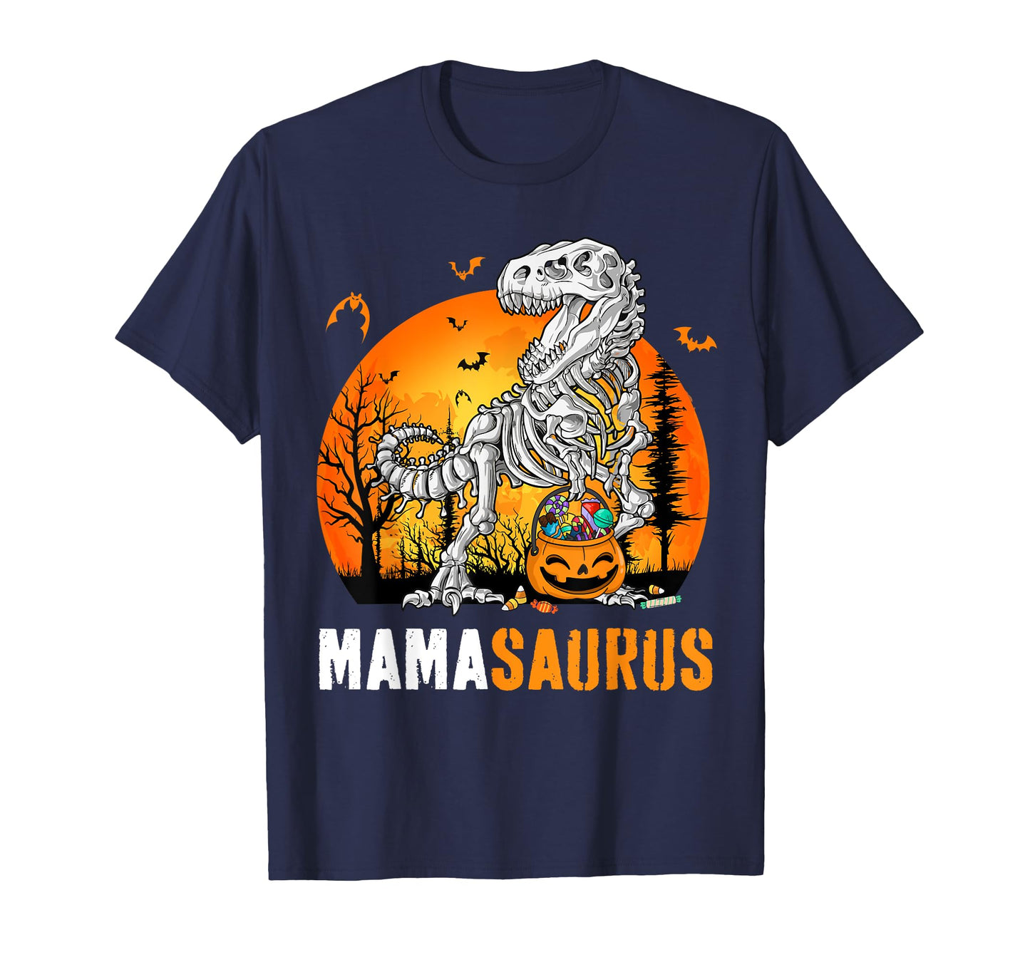 Mamasaurus Dinosaur Skeleton Halloween Mama Saurus T-Shirt