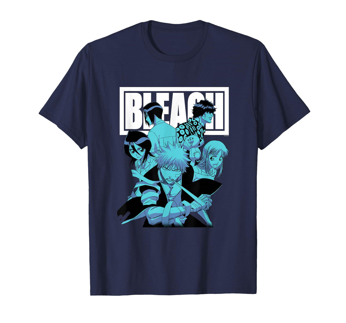 Bleach Characters with Block Logo Anime T-Shirt