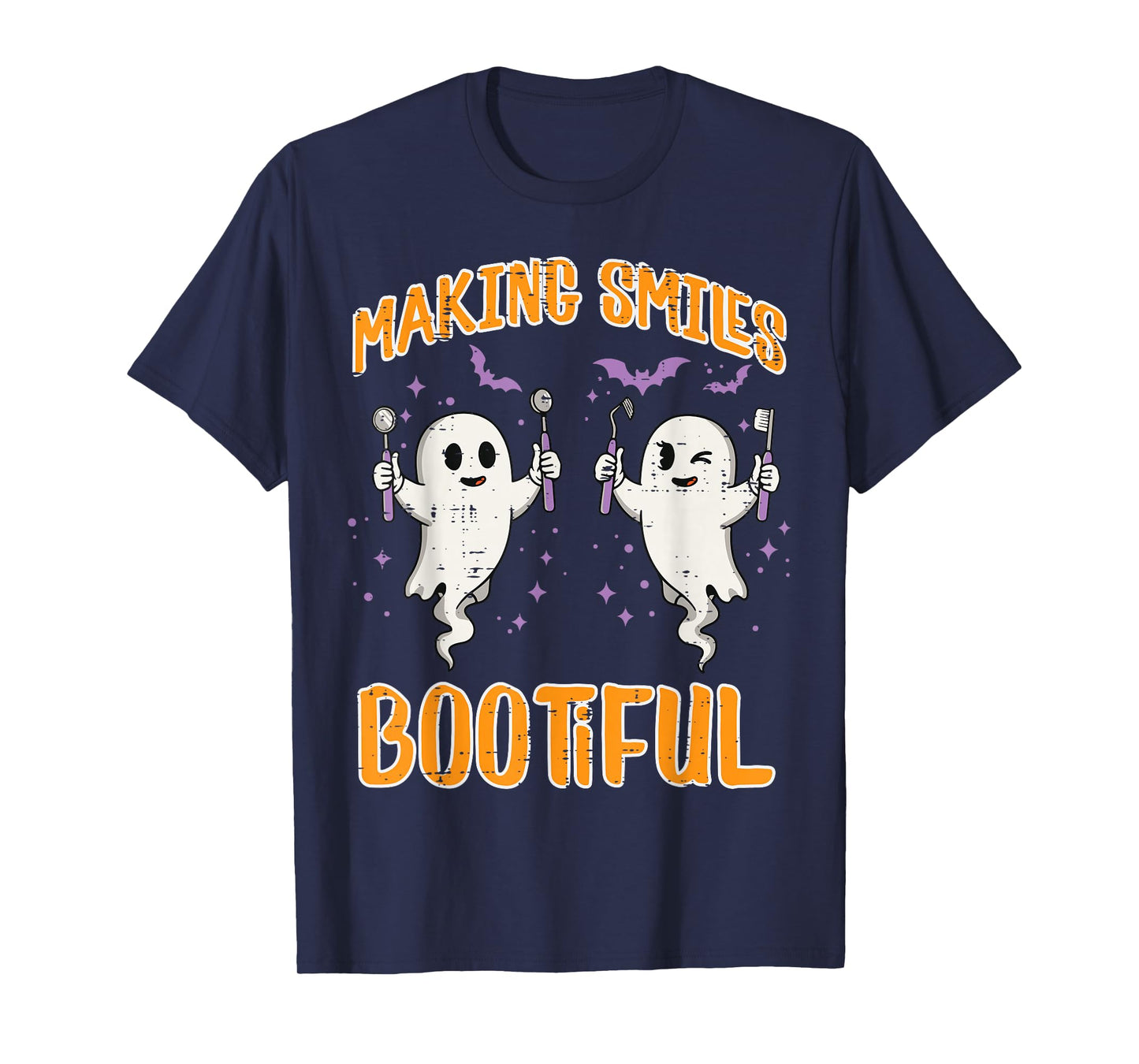Halloween Ghost Dentist Smiles Bootiful Costume Men Women T-Shirt