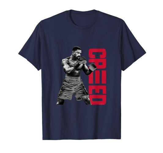 Adonis Creed Pose with Vertical Logo red T-Shirt Small