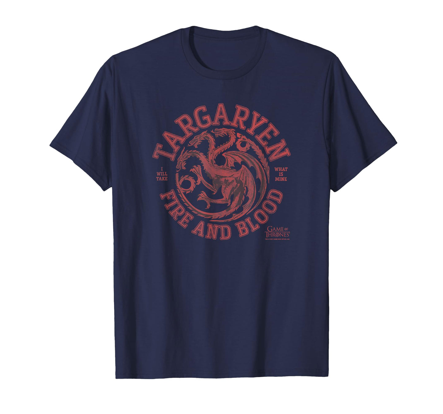 Game Of Thrones Targaryen Fire And Blood Dragon Logo T-Shirt