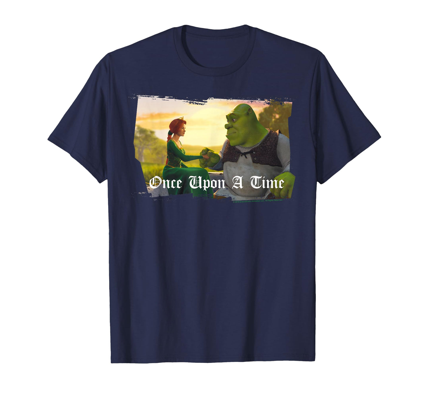 Shrek Fiona & Shrek Once Upon A Time Text Poster T-Shirt