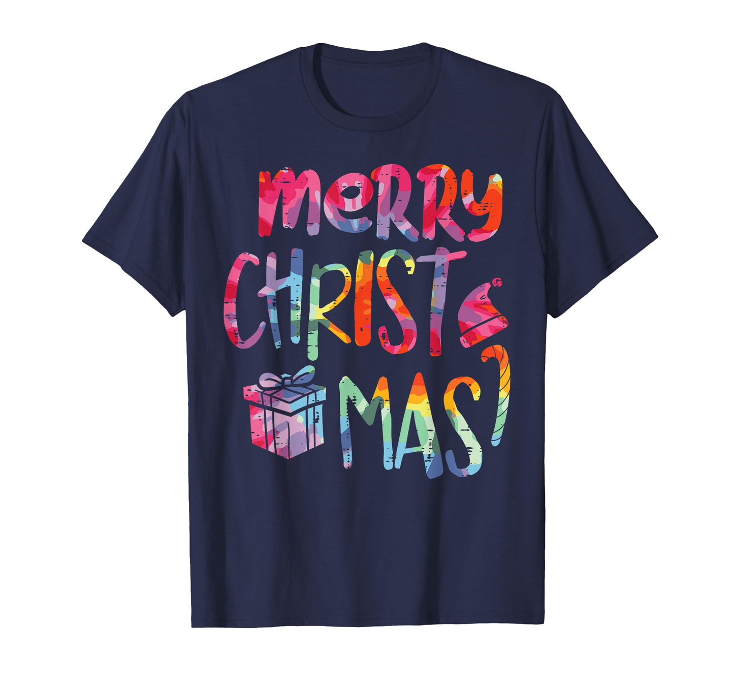 Merry Christmas Tie-Dye Xmas Holiday Men Women Kids Girl Boy T-Shirt