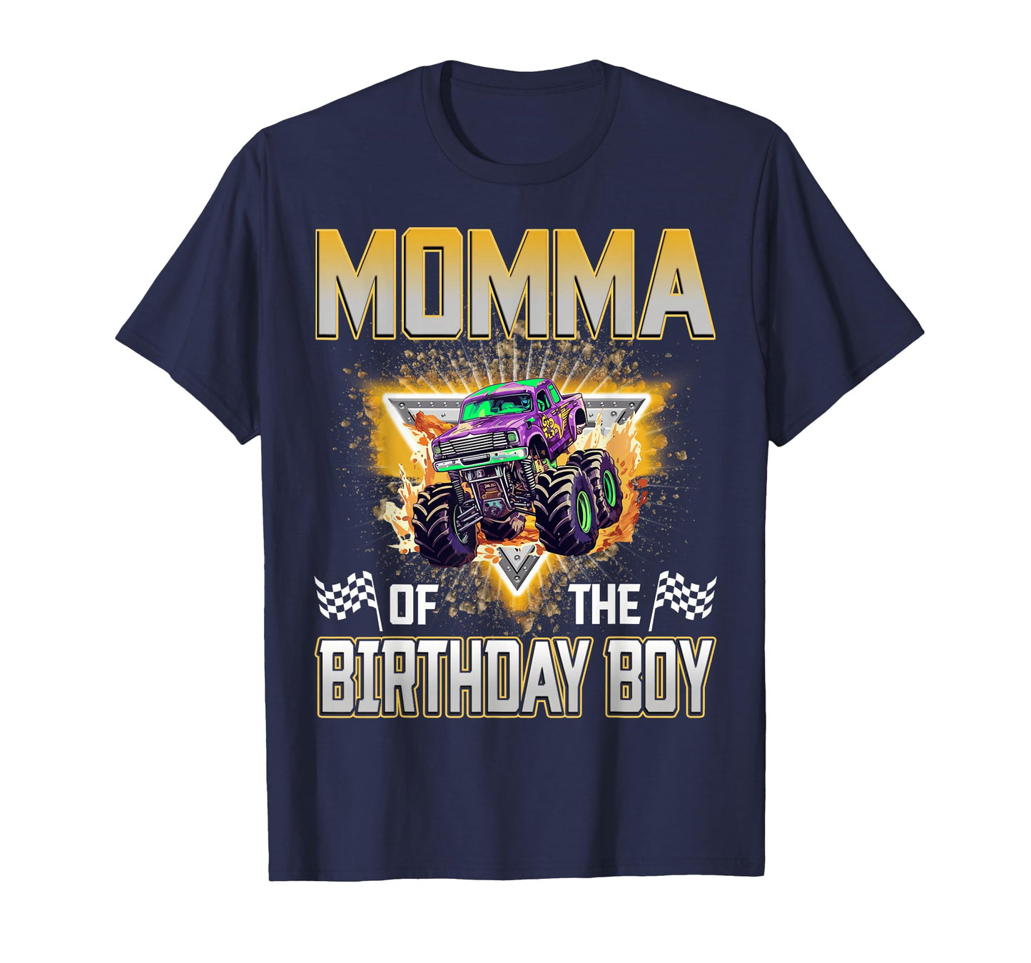 Momma of The Birthday Boy Monster Truck Birthday Family T-Shirt