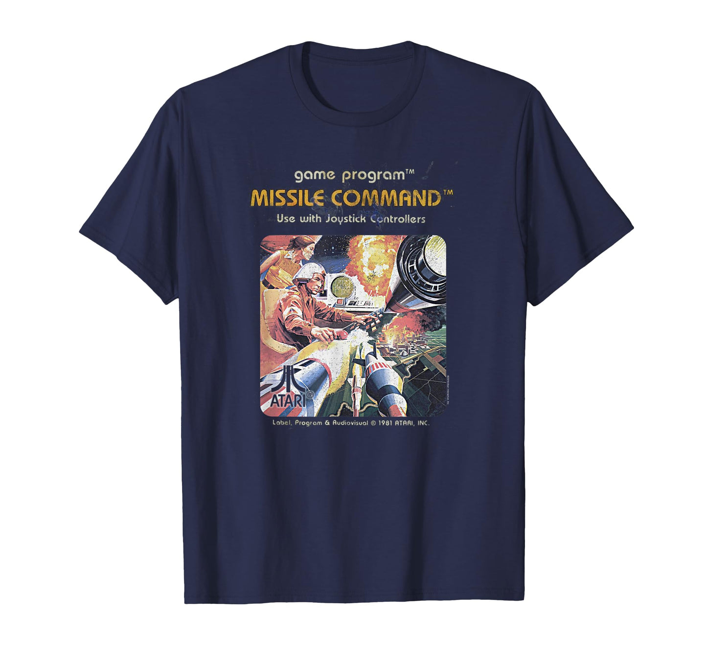 ATARI Missile Command Video Game Cartridge T-Shirt