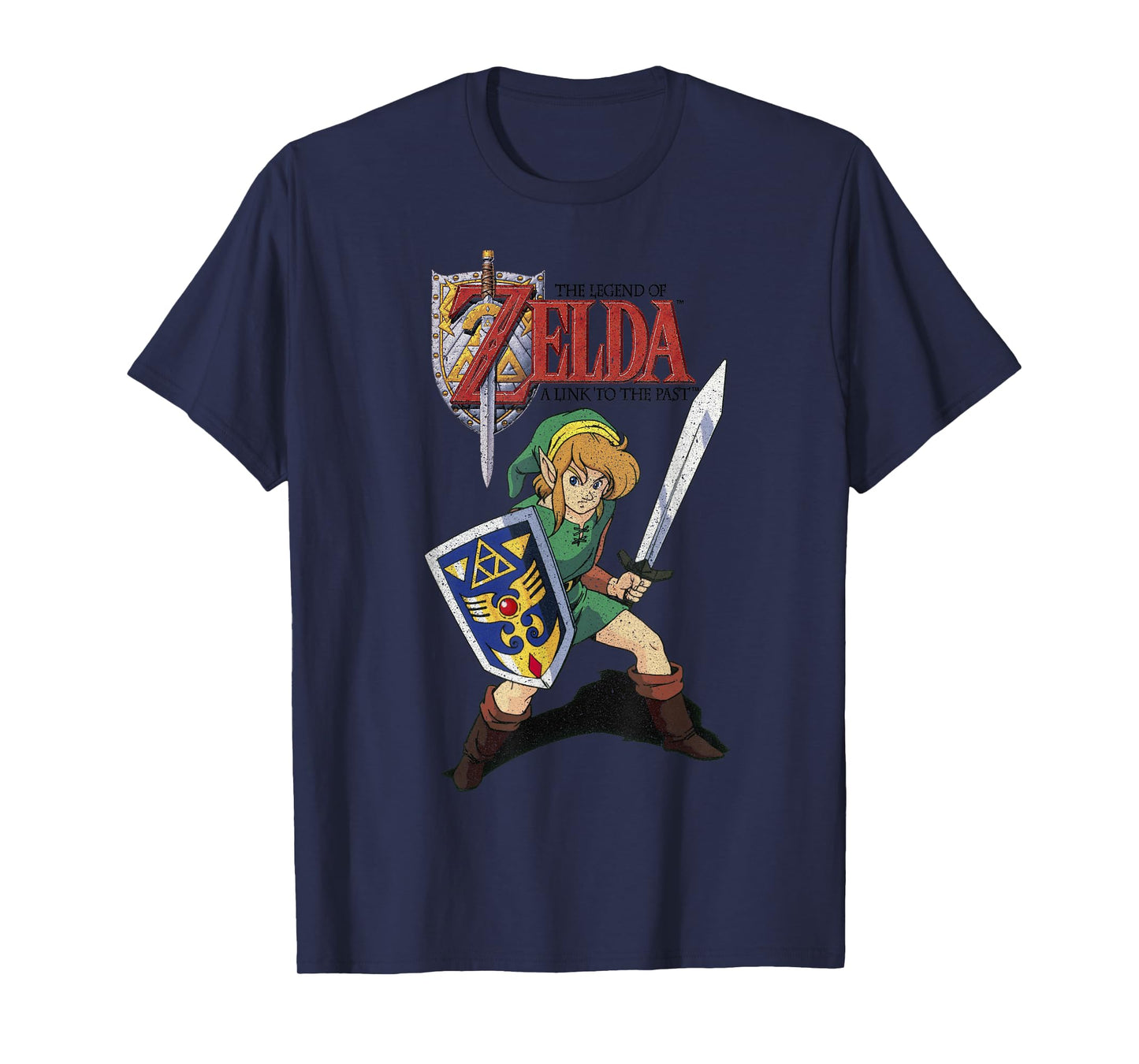 Legend of Zelda Grey Cartoon Art T-Shirt - Crew Neck, Classic Fit, Short Sleeve