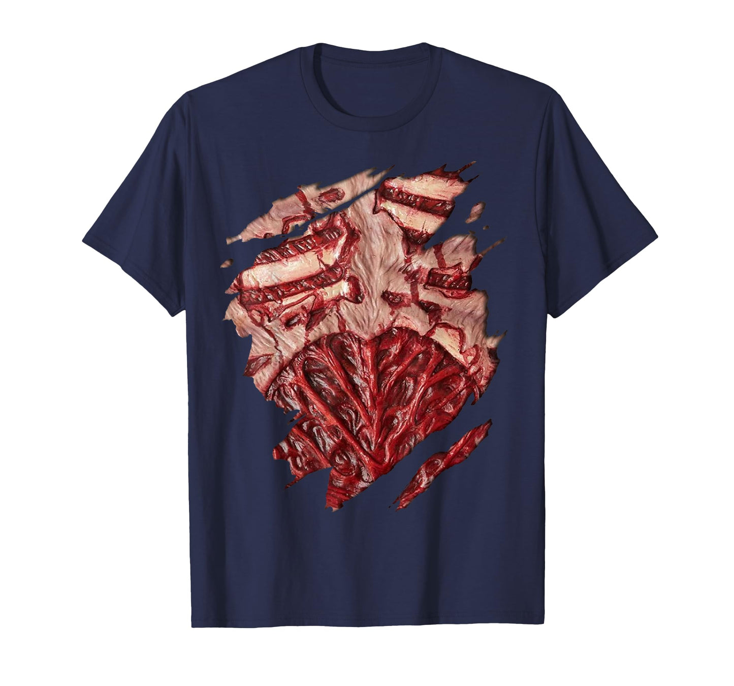 Zombie Chest Blood And Guts Halloween Costume T-Shirt