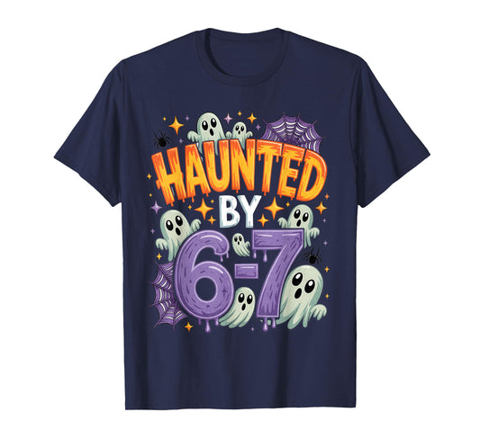 Haunted by 67 – Funny Ghost and Pumpkin Halloween Costume T-Shirt