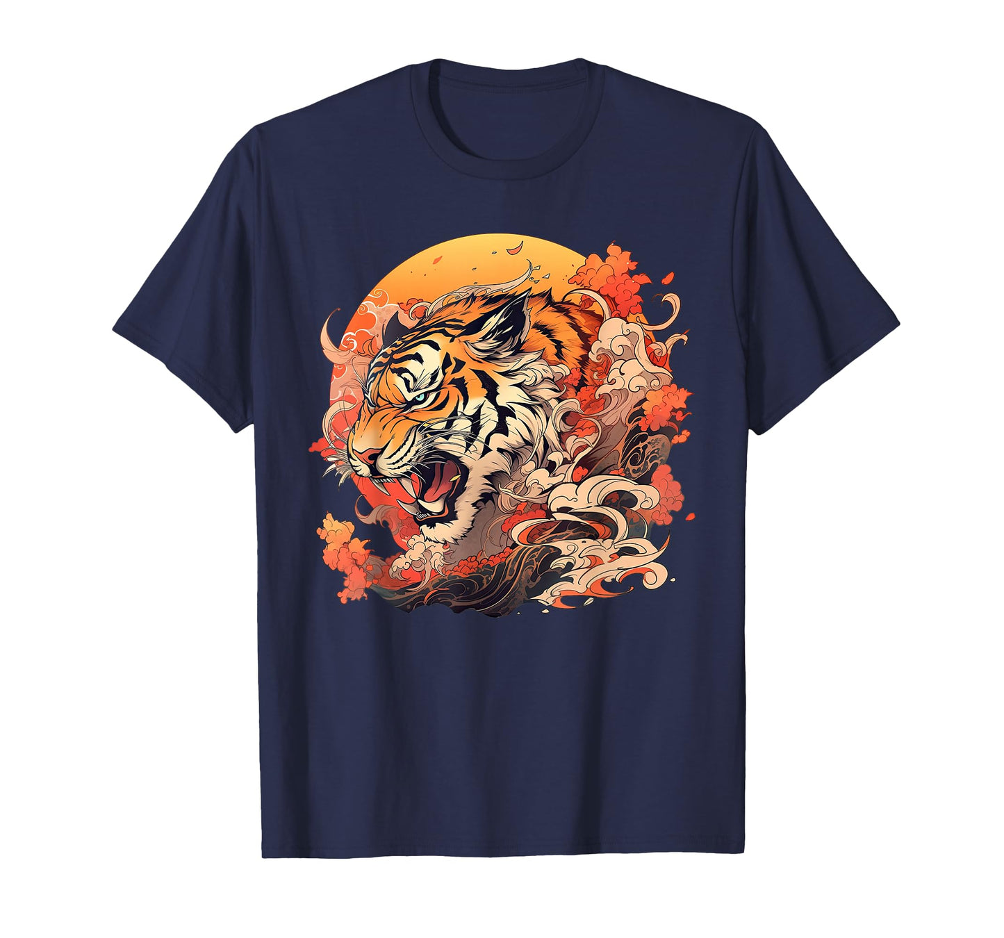 Asian Inspired Vintage Style 80s Retro Japanese Tiger T-Shirt