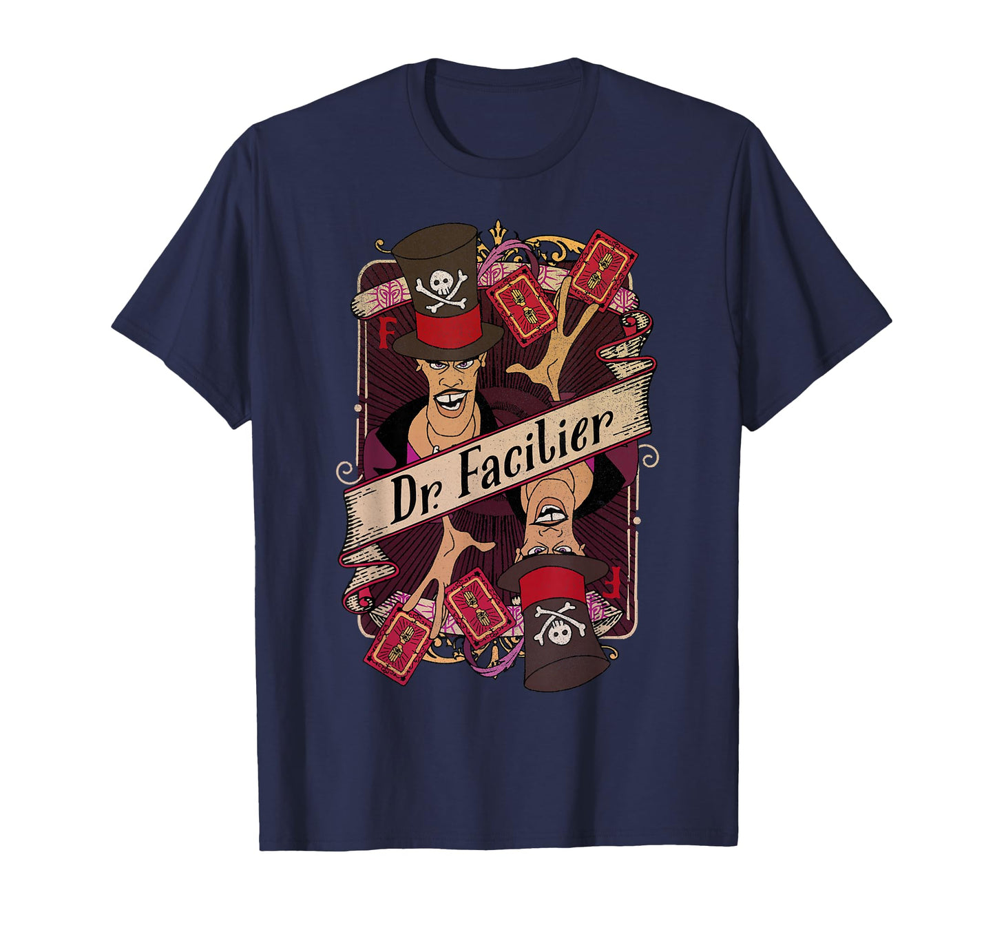 Disney Princess and The Frog Facilier Playing Card T-Shirt T-Shirt