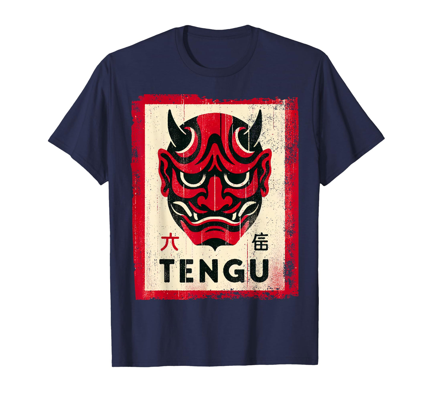 Red Tengu Mask Vintage T-Shirt