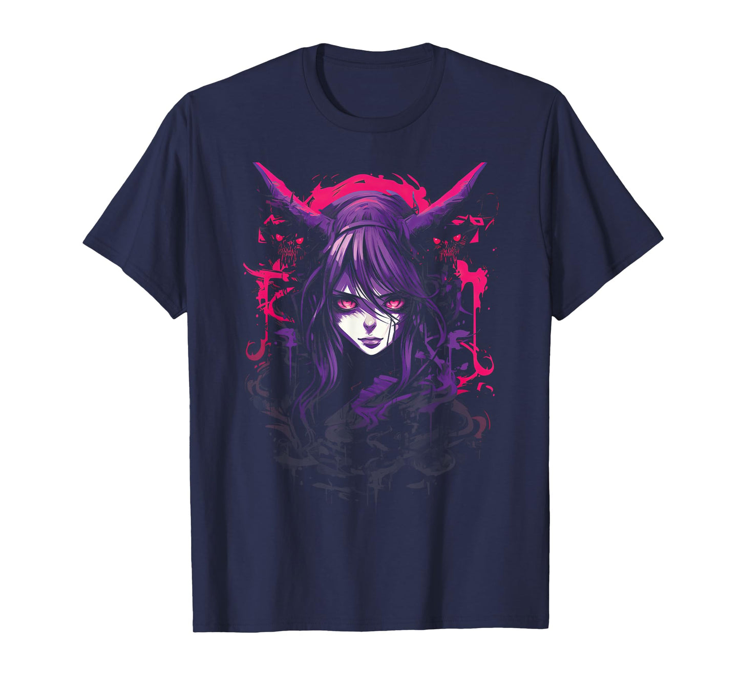 Anime Goth Girl Japanese Aesthetic Grunge Horror T-Shirt