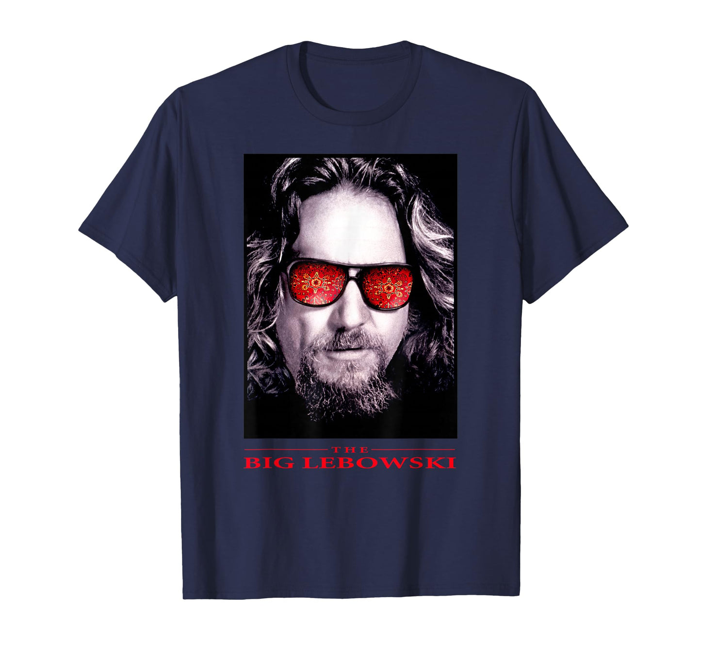 Big Lebowski Big Face Red Glasses Poster Graphic T-Shirt T-Shirt