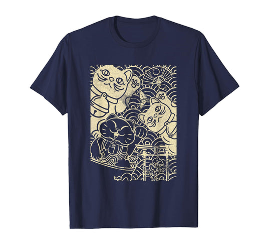 Lucky Cat Maneki-Neko Japanese Good Luck Japan Life T-Shirt