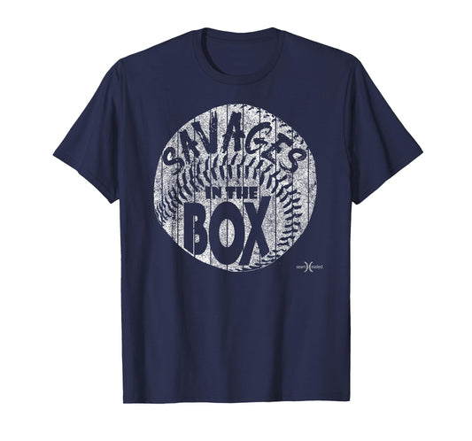 Vintage Savages in the Box Baseball T-Shirt