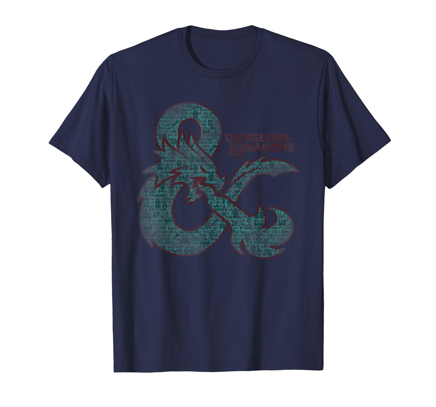 Dungeons & Dragons Classes in an Ampersand Logo T-Shirt