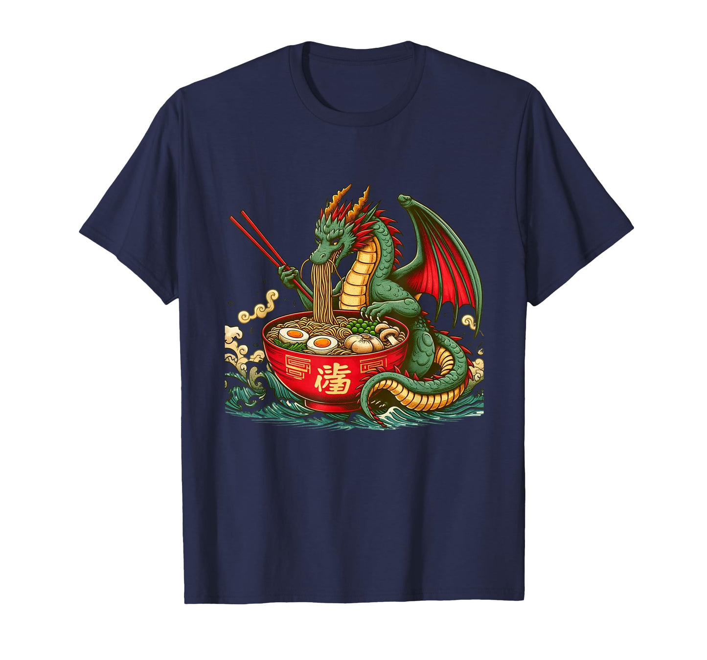 Kawaii Dragon Ramen Noodles Japanese Art Dragon Anime T-Shirt