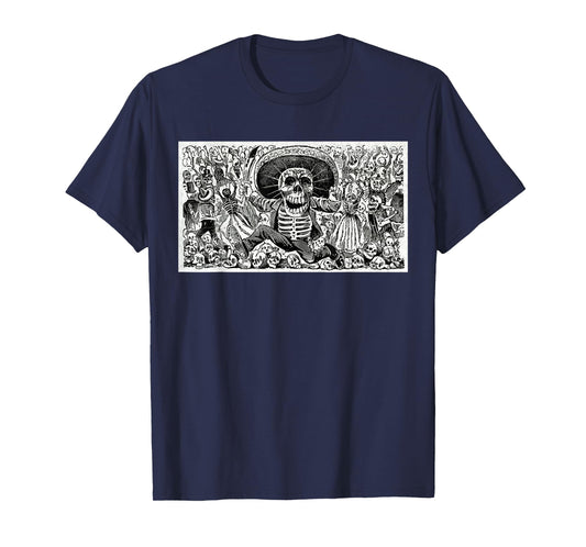 Calaveras Oaxaquena Mexican Jose Guadalupe Posada Mexico T-Shirt