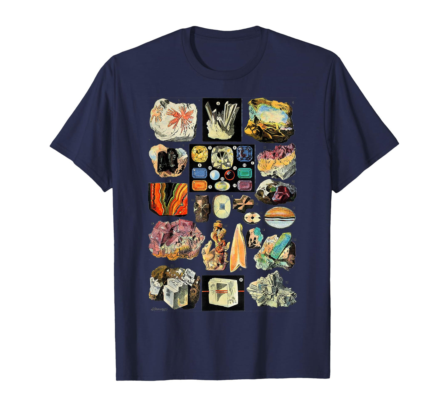 Minerals Gemstones and Crystals Rock Collecting Geology T-Shirt