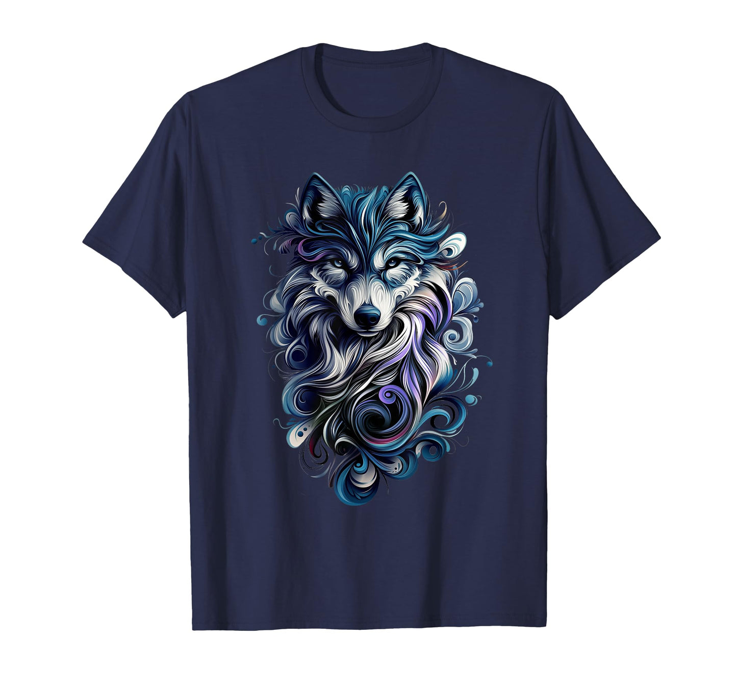 Wolf Wildlife Nature Colorful Wolf T-Shirt