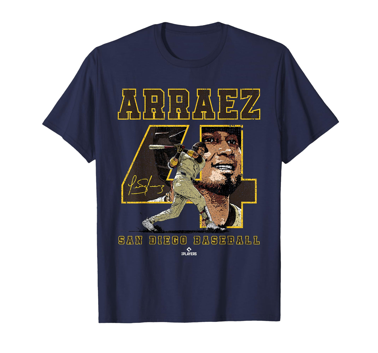 Number and Portrait Luis Arraez San Diego MLBPA T-Shirt